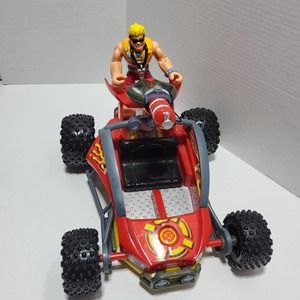 2001 Fisher Price Rescue Heroes Sandy Beach Lifeguard Surfer Dune Buggy Vehicle